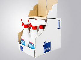 Incartonatrice wrap-around, detergenti