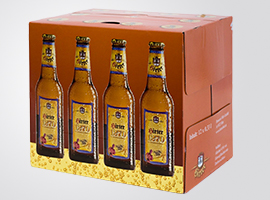 Incartonatrice wrap-around, bottiglie di birra