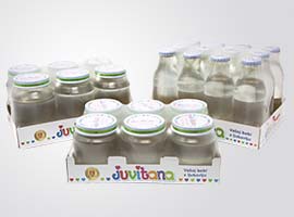 Machines for packaging jars with tray plus film